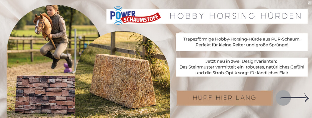 Unsere POWER SCHAUMSTOFF Hobby Horsing Hürden