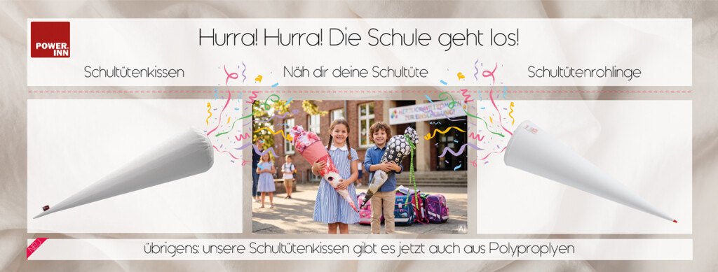 POWER INN Schultütenkissen und Rohlinge
