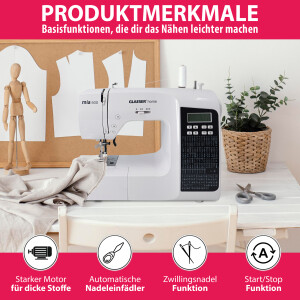 mia500 digitale Nähmaschine inkl. Anschiebetisch