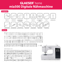 mia500 digitale Nähmaschine inkl. Anschiebetisch