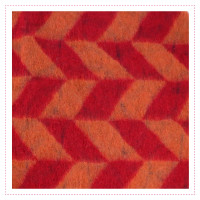 Warmer Walkstoff - Rot 3-farbig Wendedesign Doppelgewebe Multicolor