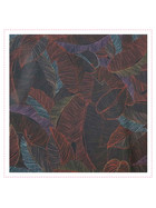 Romanit Jersey - Blätter Rot,Blau, Lila