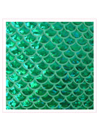 Foliengewebe - Fischschuppen in Grün mit Holo Effekt