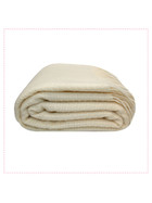 Wohndecke Fair deluxe Wolle pur | Wolldecke aus 100% Wolle | Couchdecke / Sofadecke | Wohlfühlende und Anschmiegsame Kuscheldecke | 100% reine Wolle mit Fransenborde (Weiß)