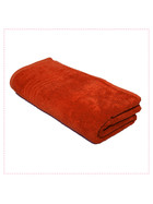 GLAESERhomestyle Dusch Handtuch |100% Baumwoll Duschtücher 3er Set | Hochsaugfähige Frottierhandtücher | Angenehm weich und Flauschiges Dusch-Handtuchset | 70 x 140 cm (rot orange)