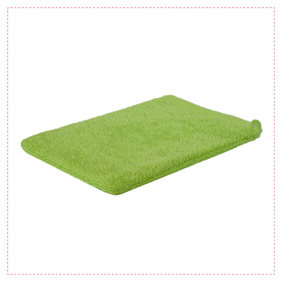 GLAESERhomestyle Waschhandschuh |100% Baumwoll Waschlappen 12er Set | Hochsaugfähige Frottierwaschlappen | Angenehm weich und Flauschiges Waschlappen | 15 x 22 cm (green)