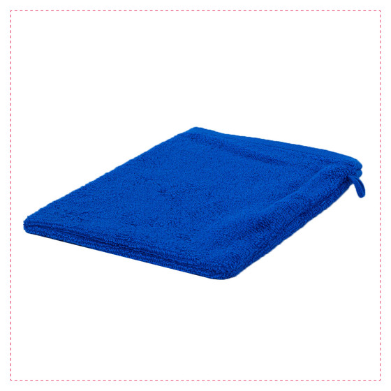 GLAESERhomestyle Waschhandschuh |100% Baumwoll Waschlappen 12er Set | Hochsaugfähige Frottierwaschlappen | Angenehm weich und Flauschiges Waschlappen | 15 x 22 cm (blau)
