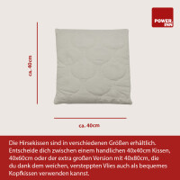 POWER INN® Hirsekissen 40 x 40 cm | Füllung aus 100% Hirseschalen