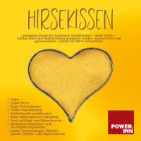 POWER INN® Hirsekissen 40 x 40 cm | Füllung aus 100% Hirseschalen