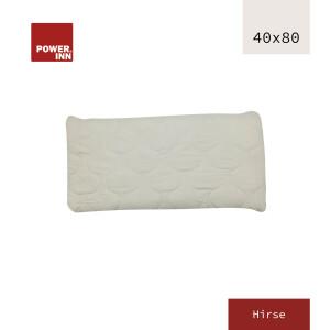 POWER INN® Hirsekissen 40 x 80 cm | Füllung aus 100% Hirseschalen