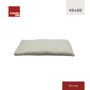 POWER INN® Hirsekissen 40 x 80 cm | Füllung aus 100% Hirseschalen