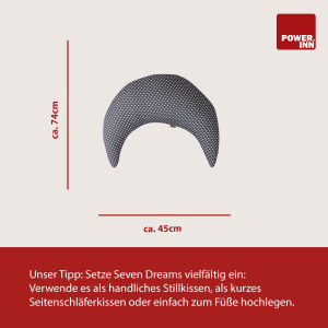 POWER INN® SEVEN DREAMS Stillkissen | ca. 74 x 45cm | Weiß
