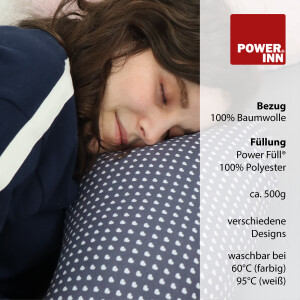 POWER INN® SEVEN DREAMS Stillkissen | ca. 74 x 45cm | Weiß