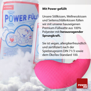POWER INN® ON TOUR Wellnesskissen ca. 75 x 35 cm | Weiß | gemütliches Reisekissen