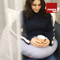 POWER INN® ON TOUR Wellnesskissen ca. 75 x 35 cm | Weiß | gemütliches Reisekissen