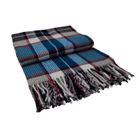Baumwolldecke | Plaid/ Wohndecke | Blau/ gallery