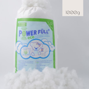 Power Füll® eco weiß | 1kg Nachhaltige Füllwatte | Spielzeugnorm Zertifiziert | Waschbar bis 40°C | Bastelwatte | Kissenfüllung | Stopfmaterial