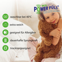 Power Füll® eco weiß | 3kg 3x 1kg Nachhaltige Füllwatte | Spielzeugnorm Zertifiziert | Waschbar bis 40°C | Bastelwatte | Kissenfüllung | Stopfmaterial