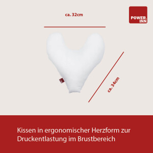 POWER INN® Brustkissen Hope | Weiß | Stützkissen