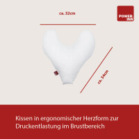 POWER INN® Brustkissen Hope | Weiß | Stützkissen