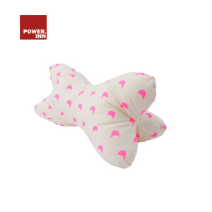 POWER INN® Leseknochen | Beige mit Tieren | Nackenkissen | Reisekissen