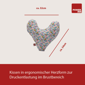 POWER INN Brustkissen Hope ca. 32x34cm | Herzkissen als...