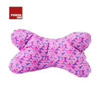 POWER INN® Leseknochen | Rosa mit Muster | Nackenkissen | Reisekissen