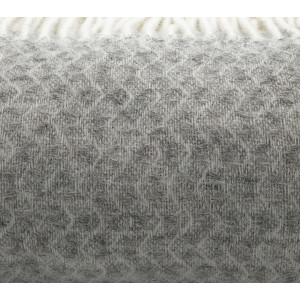 Wohndecke Fair Deluxe Wolle pur | 100% Wolle mit Fransenborde (Gray violete)