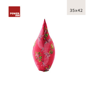 POWER INN® Kronenkissen groß | Pink mit Blumenmuster | Dekokissen | Krone