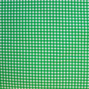 Baumwollpopeline - weiß/hellgrün - Mini Karo Muster - Patchworkstoff 100% Baumwolle - USA Stoffe