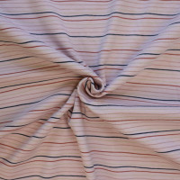 Baumwoll Jersey - rosatöne - Stripes - Mischgewebe 95% Baumwolle 5% Elasthan