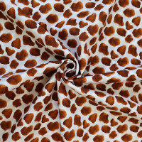 Baumwollpopeline - braun/weiß - Giraffen Flecken - Patchworkstoff100% Baumwolle - USA Stoffe
