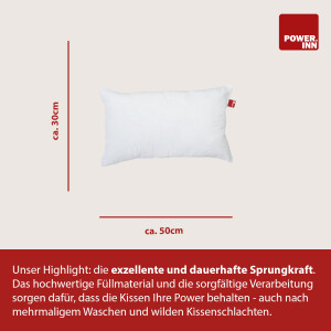 POWER INN® Innenkissen Baumwolle | Rechteckig | 30 x 50 cm