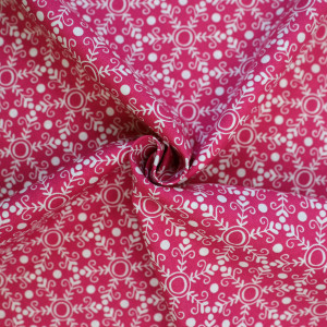 Baumwollpopeline - weiß/pink - Schneeflocken Mandala - Patchworkstoff 100% Baumwolle - USA Stoffe