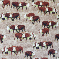 Baumwollpopeline - brauntöne - Kühe - Patchworkstoff 100% Baumwolle - USA Stoffe