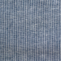 Halbleinen - jeansblau - feine Nadelstreifen - 55% Leinen 45% Baumwolle