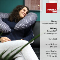 POWER INN® BABYS BUDDY Stillkissen | ca. 70 x 82 cm | Grau | Babynest