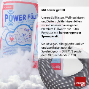POWER INN® BABYS BUDDY Stillkissen | ca. 70 x 82 cm | Blau | Babynest