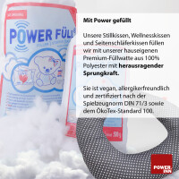 POWER INN® BABYS BUDDY Stillkissen | ca. 70 x 82 cm | Blau | Babynest