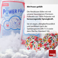 POWER INN® Herzkissen groß | bunte Blumen | Dekokissen Herz