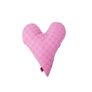 POWER INN Herzkissen klein - Pink | ca. 30x35cm | Geschenk zur Hochzeit, Muttertag oder Valentinstag | Dekokissen und Kuschelkissen in Herzform | Stoff 100% Baumwolle |