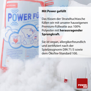 POWER INN® Strandtuchtasche ca. 95x178cm | Rosa/Grün | Liegehandtuch 3 in 1