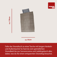 POWER INN® Strandtuchtasche ca. 95x178cm | Rosa/Grün | Liegehandtuch 3 in 1