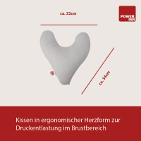 POWER INN® Brustkissen Hope | Hellgrau | Stützkissen