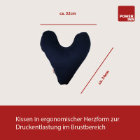 POWER INN® Brustkissen Hope | Marineblau | Stützkissen