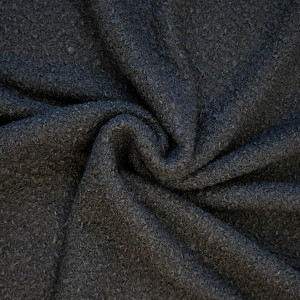 Boucle - Mantelstoff - schwarz - 100% Polyester -...