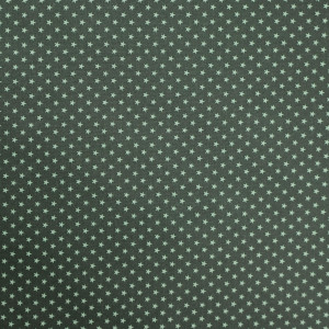 Baumwollpopeline - hellgrün/dunkelgrün - Kleine Sterne - Patchworkstoff 100% Baumwolle