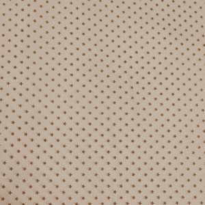Baumwollpopeline - creme/beige - Kleine Sterne - Patchworkstoff 100% Baumwolle