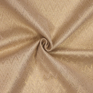 Baumwollpopeline - gold - Schimmerndes ZigZag Muster - Patchworkstoff 100% Baumwolle