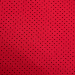 Baumwollpopeline - rot - Kleine Sterne - Patchworkstoff 100% Baumwolle